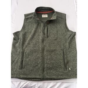 Lake & Trail polyester sherpa zip-up vest in green, size XL